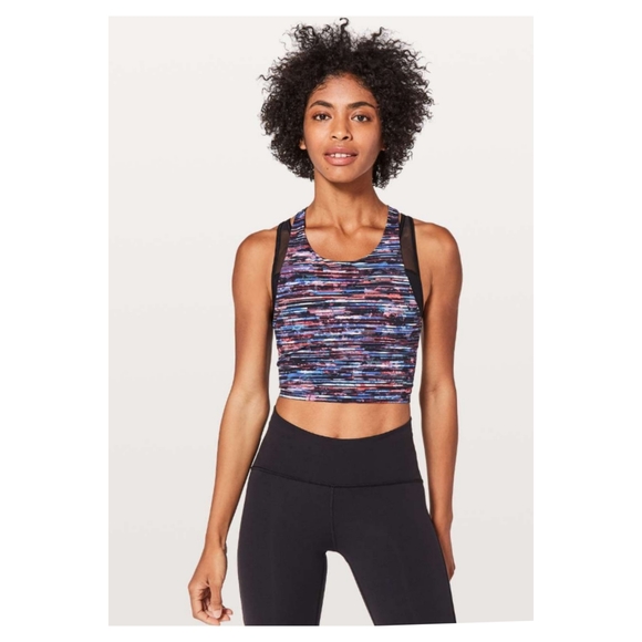 Lululemon Break Free Tank - Nulu - Hinshu Alpine White Multi / Black - Picture 3 of 10